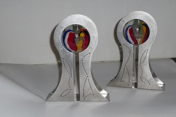 trophee echange franco allemand en inox et verre